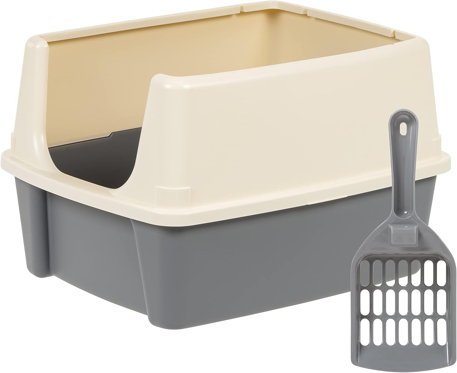 Large Open Top High-Sided Litter Box