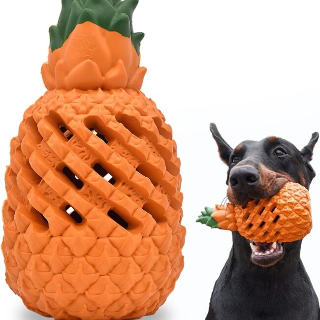 Pineapple Rubber Chew Toy for Dogs up to 25lbs
