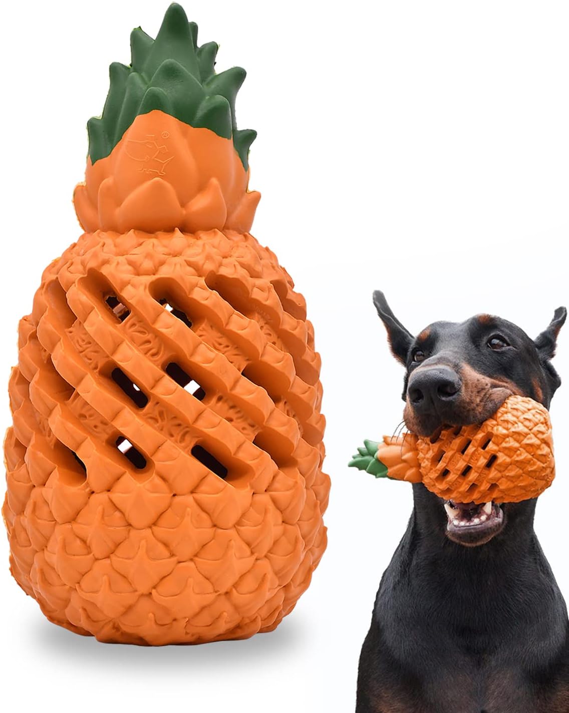 Pineapple Rubber Chew Toy for Dogs up to 25lbs