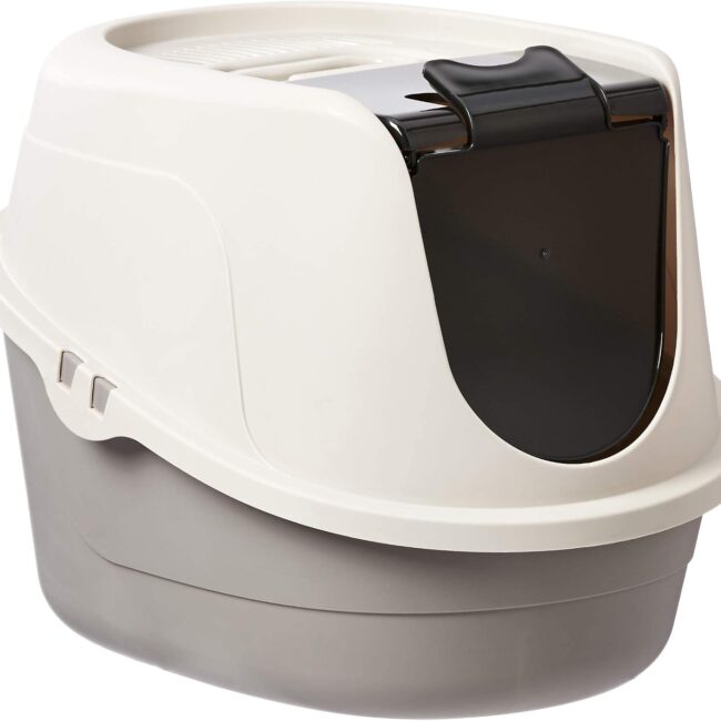 Hooded Enclosed Litter Box with Door