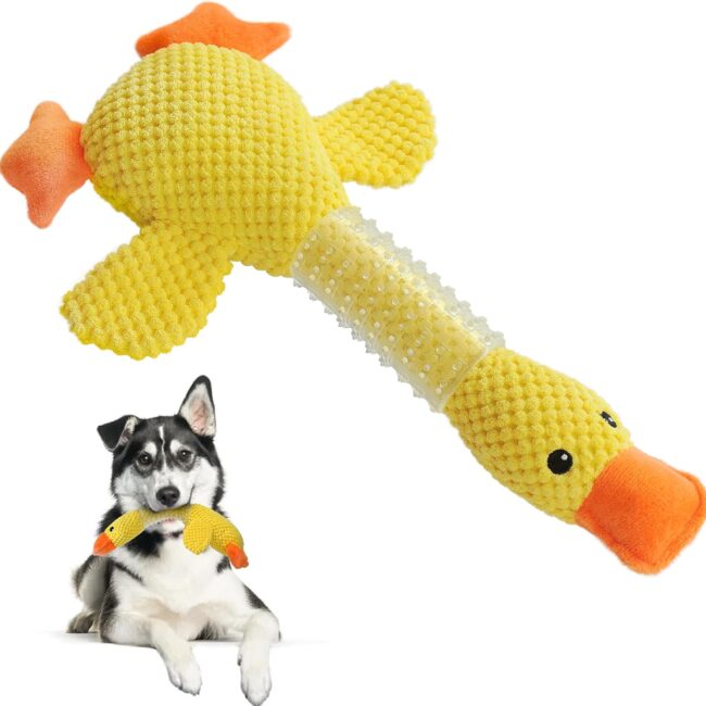 Rubber-Neck Plush Duck Toy for Large Breeds