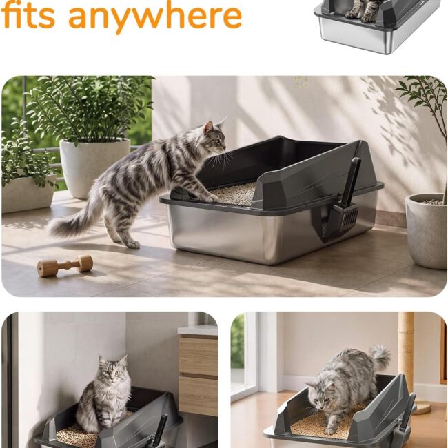 XL High-Sided Litter Box for Cats