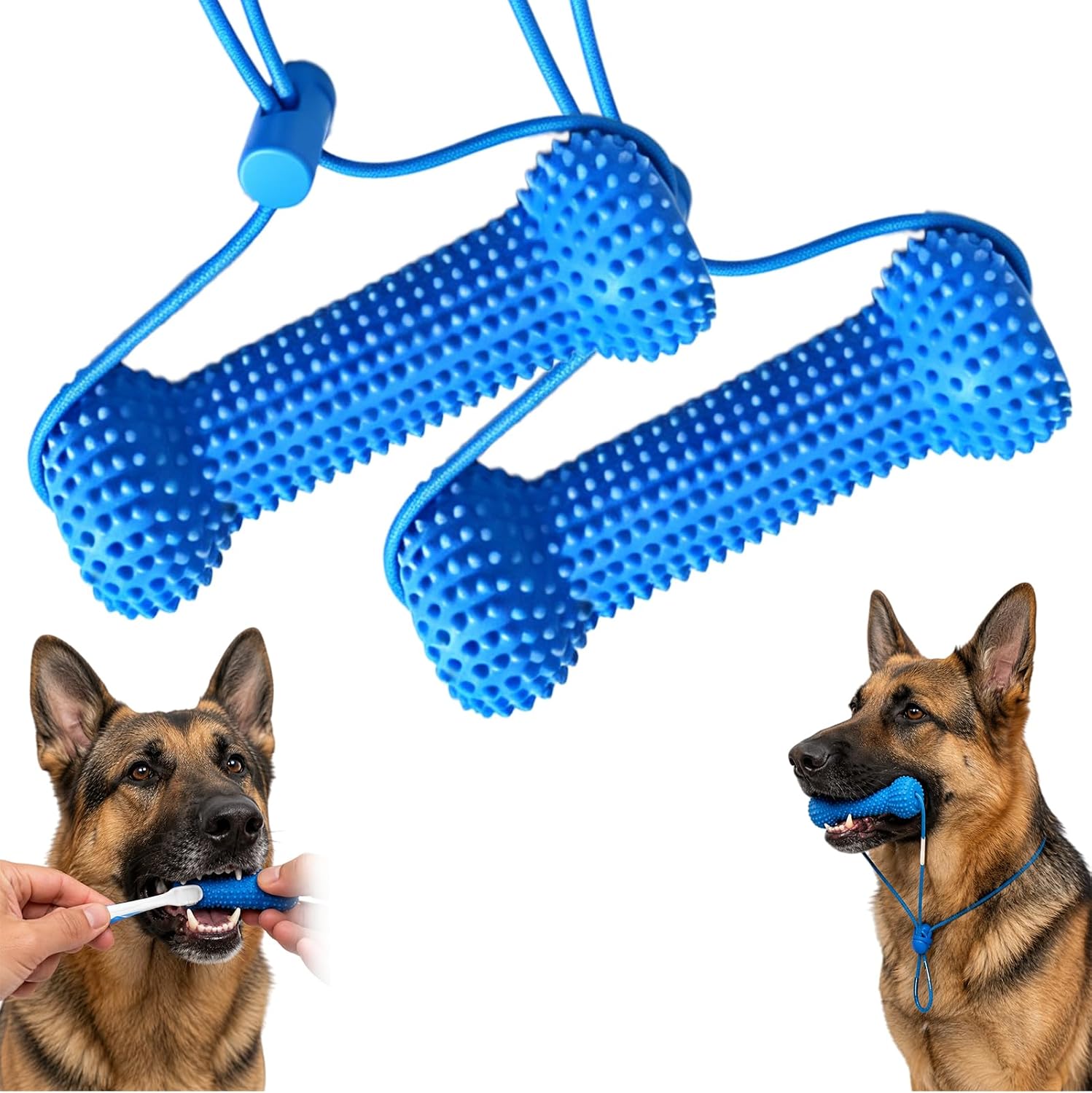 2-Pack Rubber Teeth-Cleaning Toy for All Breeds