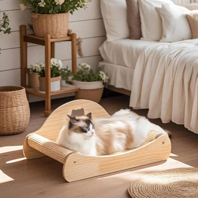 Large Horizontal Sisal Cat Scratcher Chaise Lounge