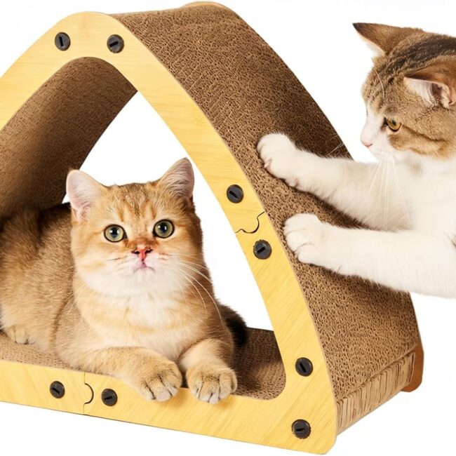 Triangle Cardboard Cat House Tunnel Sofa Scratcher