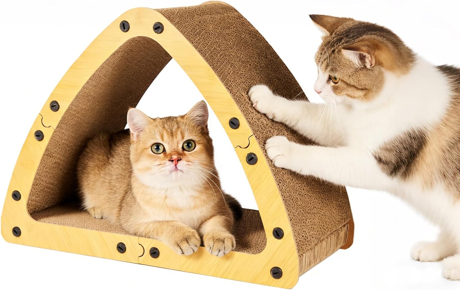Triangle Cardboard Cat House Tunnel Sofa Scratcher