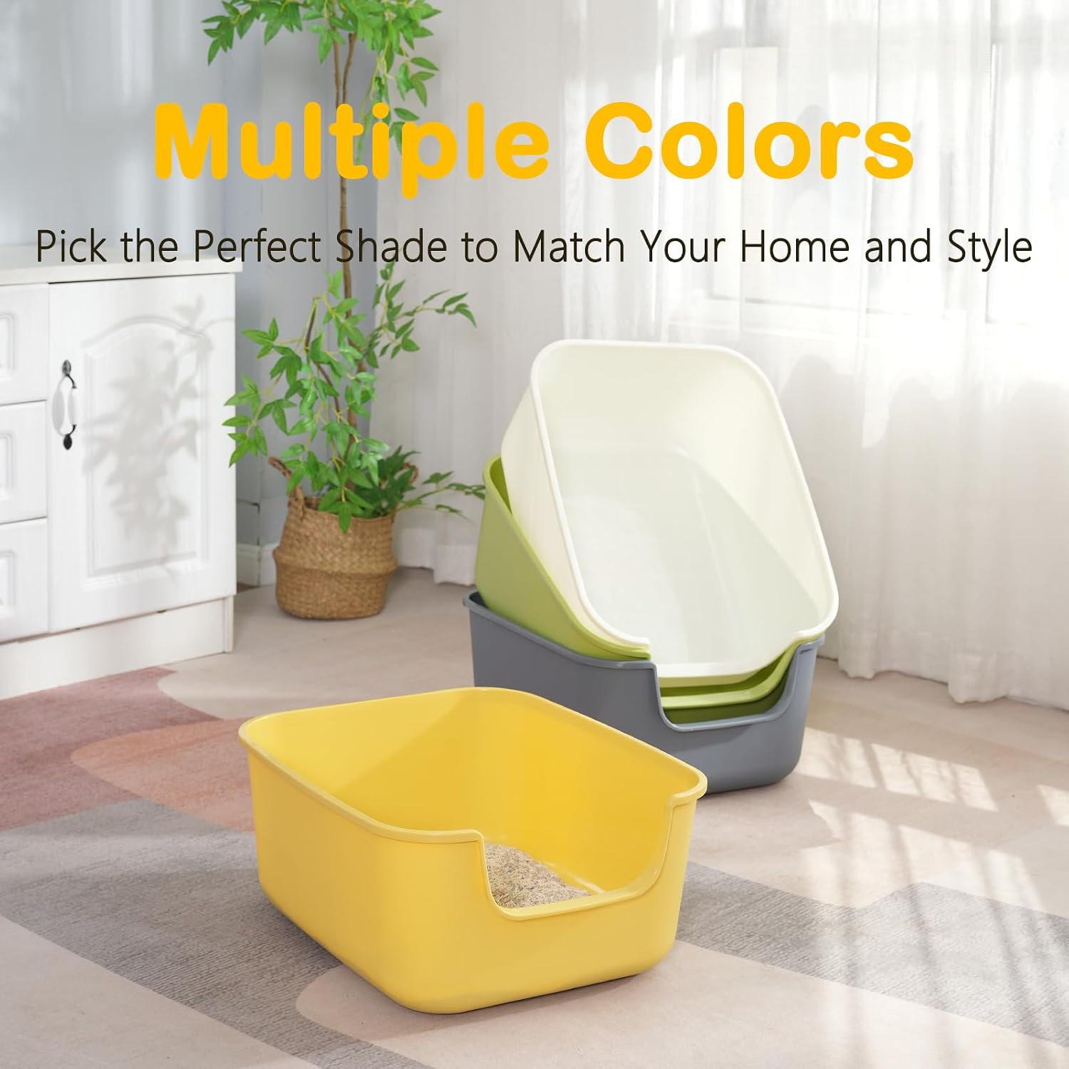 Large High-Sided Low Entry Litter Box - Image 2